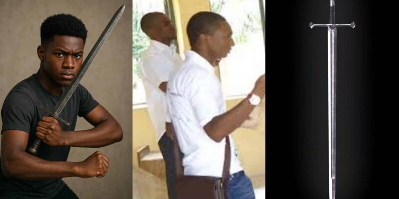 Students from three Oyo schools engage in sword fight in Ibadan