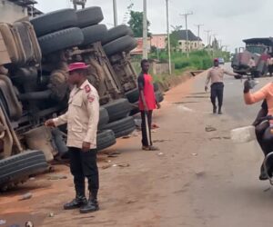 Four escape death as diesel tanker, tipper truck collide in Anambra – The Sun Nigeria