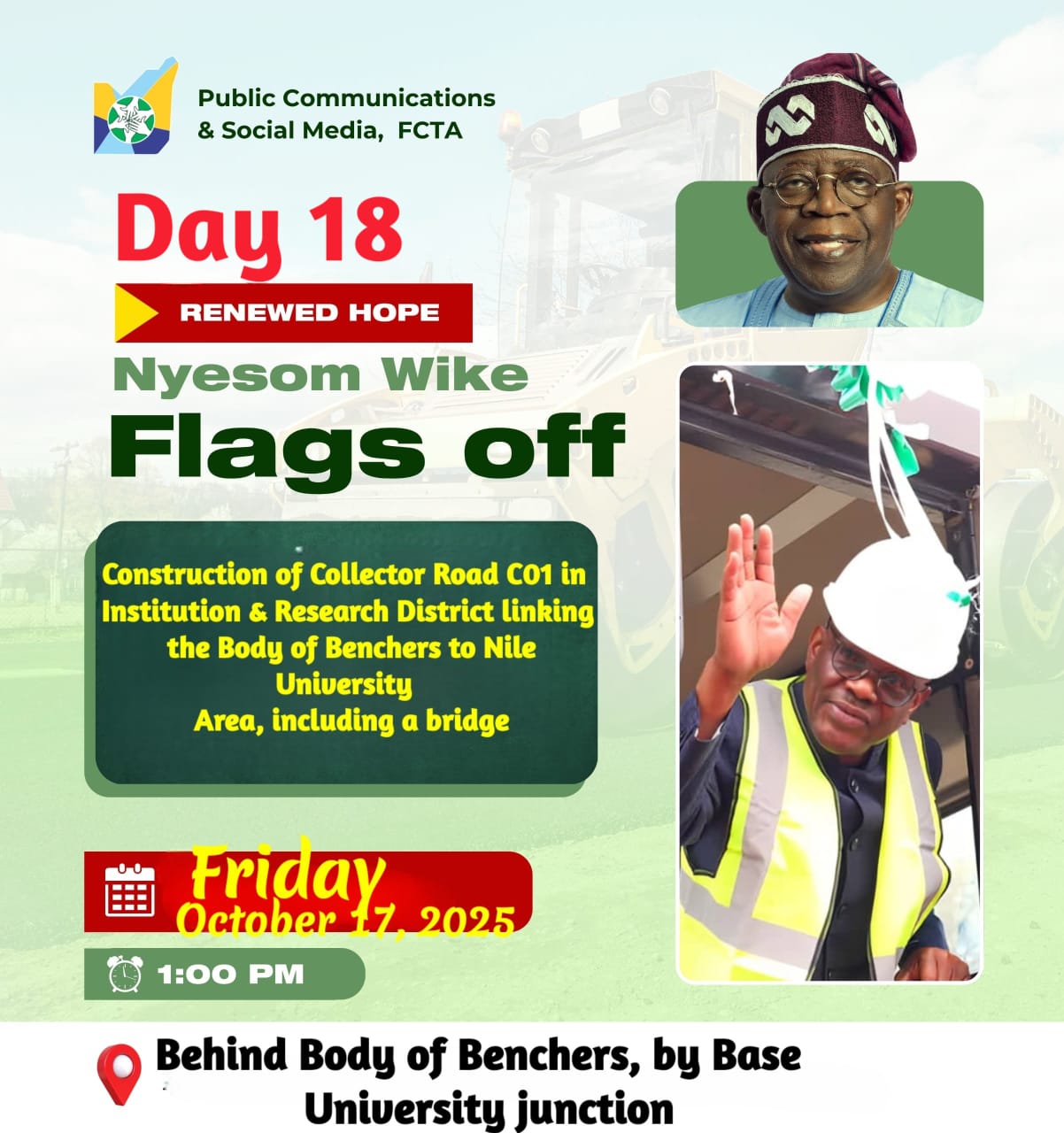 Wike Set To Flag Off Construction Of Collector Road C01 In Abuja