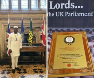 House Of Lords honours Iyamu With Euroknowledge Outstanding Leadership Award