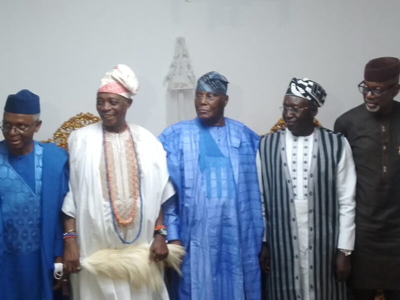 Atiku, El-Rufai, Imoke, Ayu Visit Oba Ladoja in Ibadan