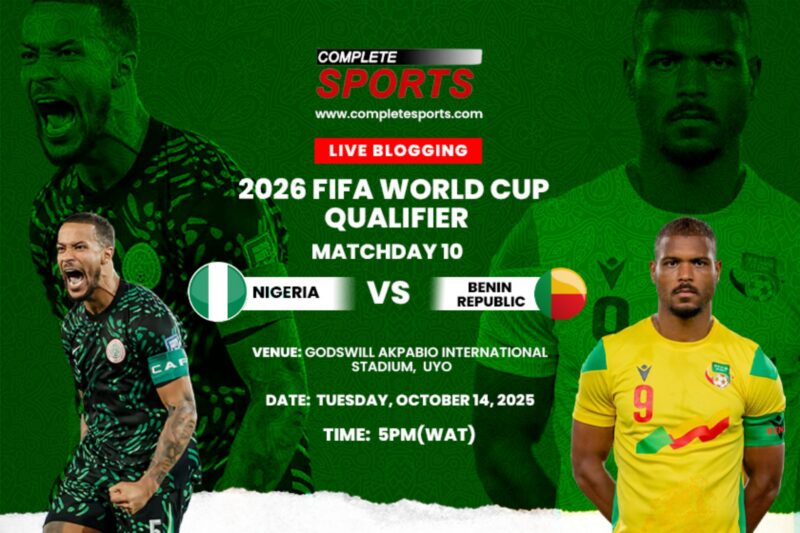 Nigeria vs Benin Republic Live Blogging – 2026 World Cup Qualifier