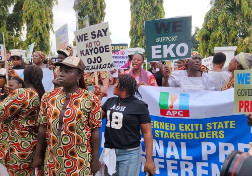 APC guber primary: Women protest in Abuja, reject consensus in Ekiti