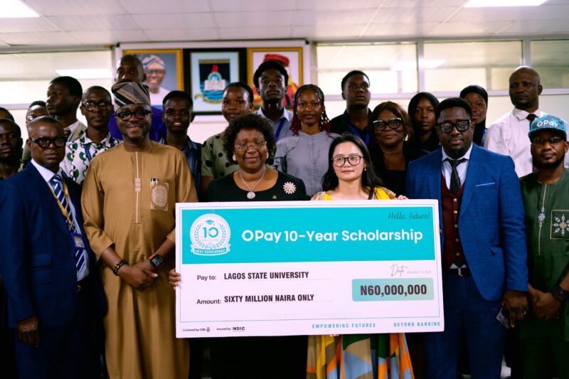 Lagos State University joins beneficiaries of OPay’s ₦1.2bn 10-Year Scholarship Programme