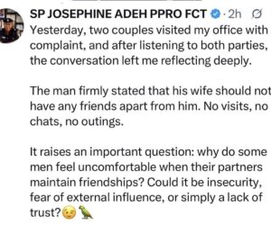 Why do some men feel uncomfortable when their partners maintain friendships?