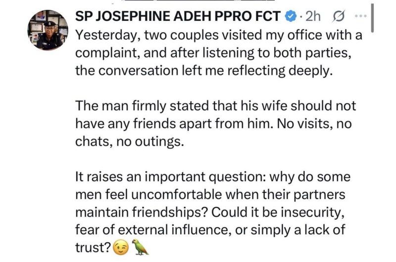 Why do some men feel uncomfortable when their partners maintain friendships?