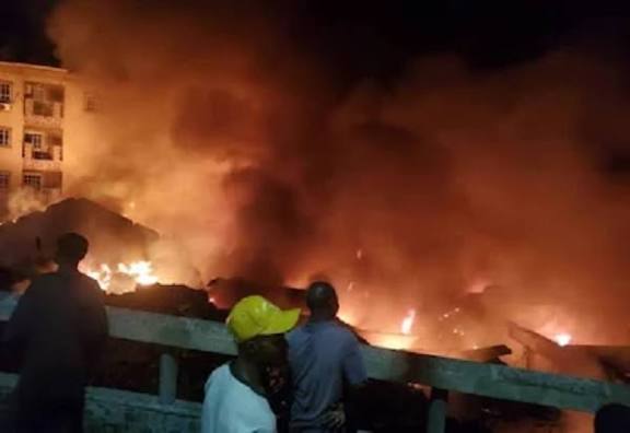 Fire Destroys 26 Shops In Lagos Market