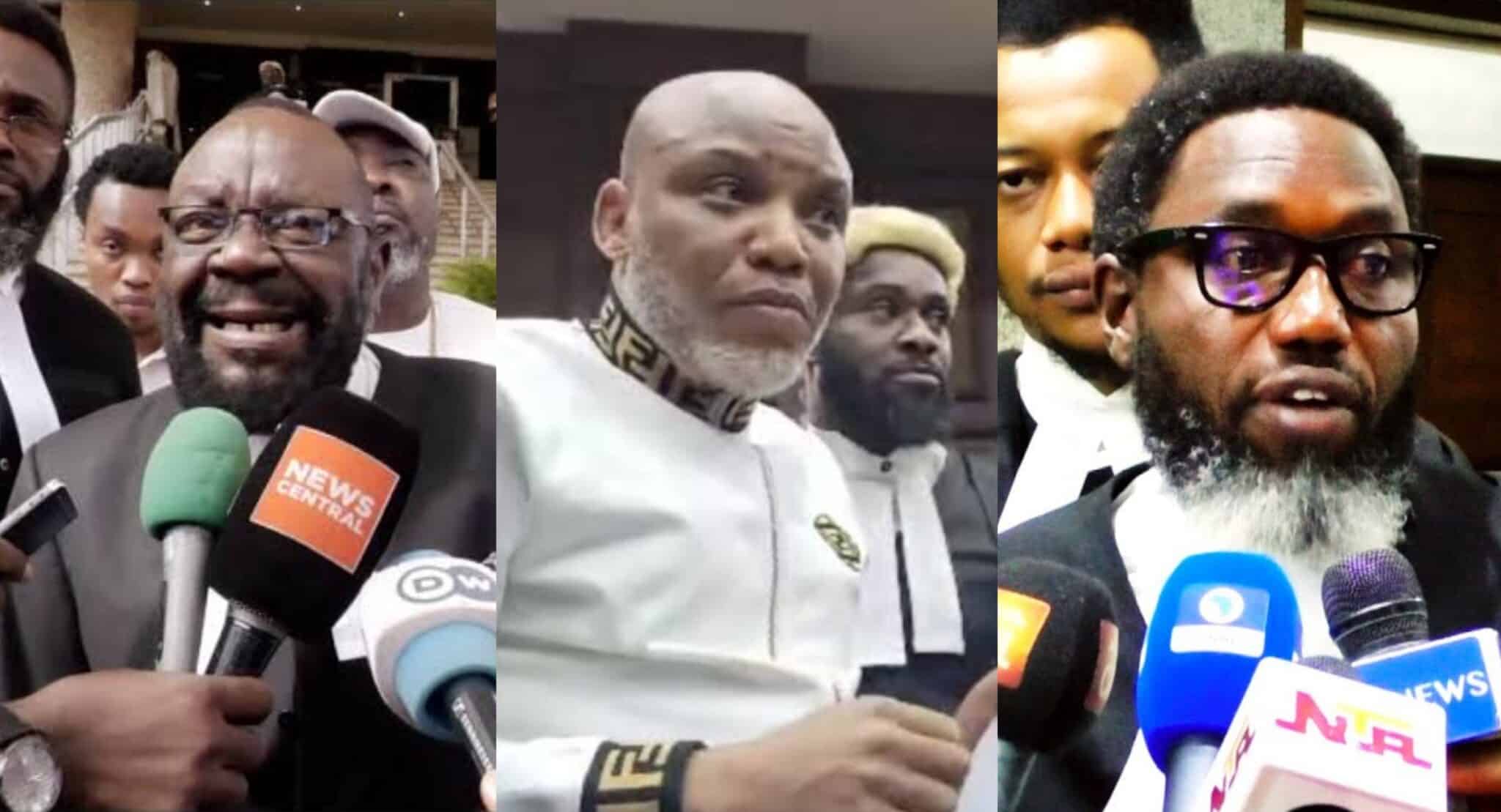 Drama in court as Nnamdi Kanu sacks his lawyers, opts to defend himself