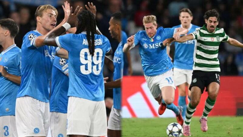 Man United loanee Hojlund bags brace as Napoli edge Sporting 2-1