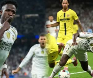 Vinicius double against Villarreal sends Real Madrid top