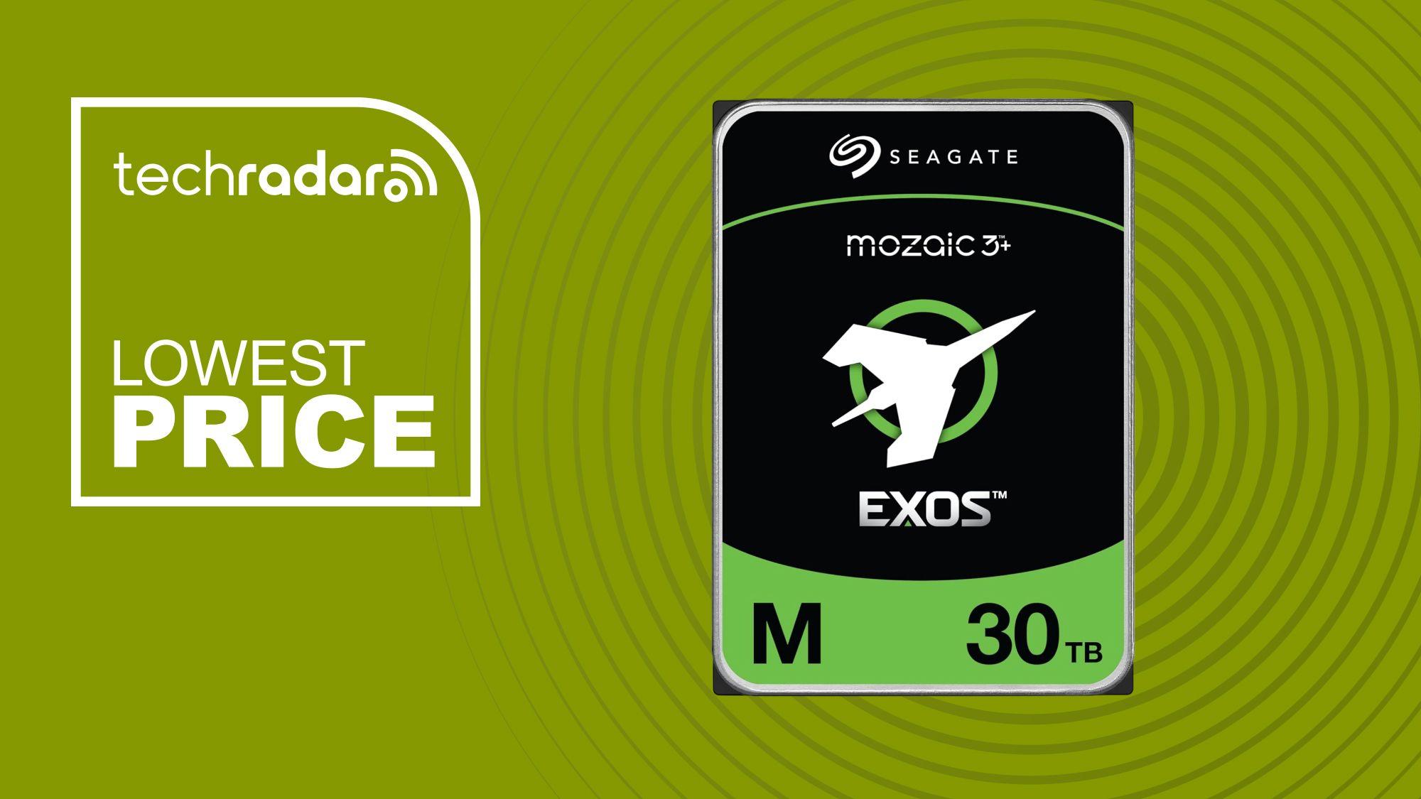 Seagate Exos M 30TB hard drive is the cheapest per TB right now, so act fast if you want one