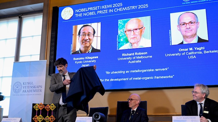 Kitagawa, Robson and Yaghi Win Nobel Prize in Chemistry for Metal Organic Frameworks Breakthrough