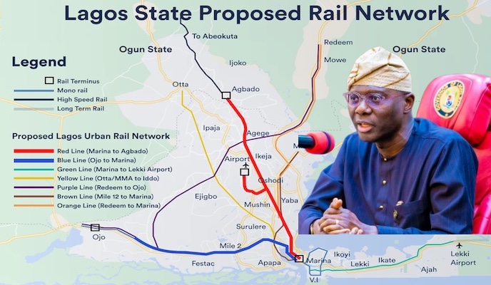 Lagos To Begin $3bn Green Line Rail Connecting Marina To Lekki Corridor December