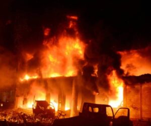 Breaking: Fire Guts Popular Alaba Market In Lagos