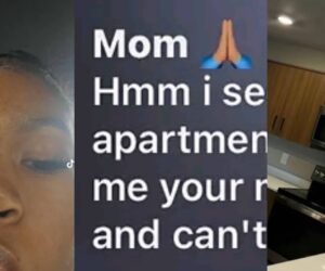 17-year-old girl shares text received from her mother after getting an apartment