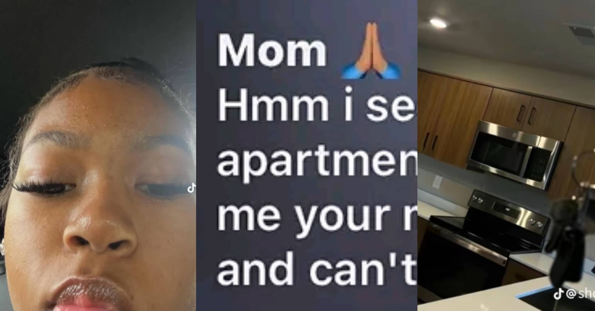 17-year-old girl shares text received from her mother after getting an apartment