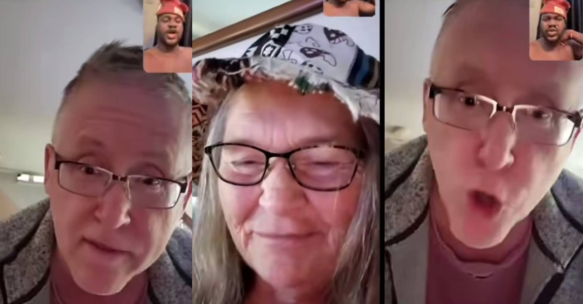 Man flaunts caucasian couple who sponsored his education from 100 level to 400 level