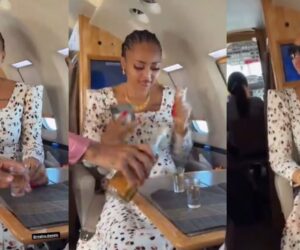 Regina Daniels spotted in private jet amid alleged marital crisis with Ned Nwoko