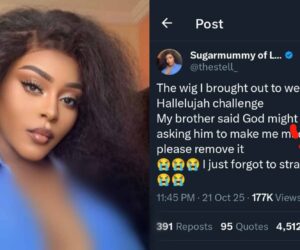 “God might think you’re asking him to make you m*d” — Lady’s Wig sparks reactions
