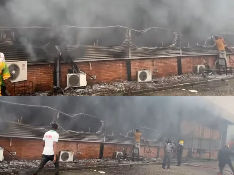Fire Destroys Section of Rivers Secretariat in Port Harcourt