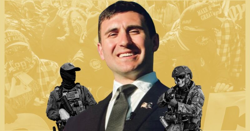 Republican candidate says far-right group Proud Boys should be able to ‘hunt’ migrants