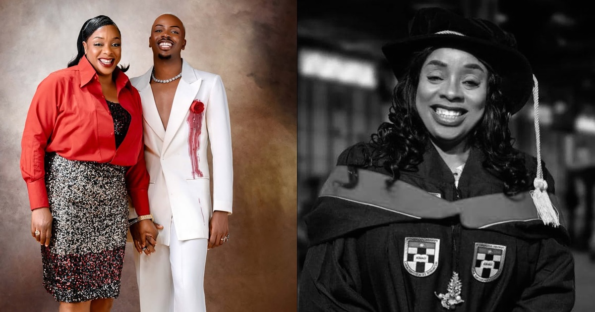 Influencer Enioluwa celebrates his mum as she bags a doctorate (IMAGES)