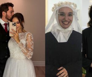 Former nun ties the knot with ex-priest who prayed for her during battle with depression (IMAGES)