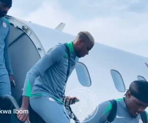 Super Eagles Finally Land In Uyo After Turbulent Flight From South Africa