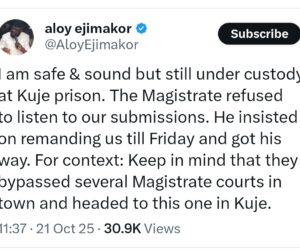 #FreeNnamdiKanuNow: How Nigerian Police Bypassed Several Courts In Abuja, Headed To Kuje Magistrate To Remand Nnamdi Kanu’s Lawyer Ejimakor, Others