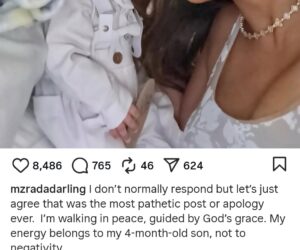 Rada responds after ex-fiance comedian Michael Blackson confessed he fathered another child weeks after she welcomed their son