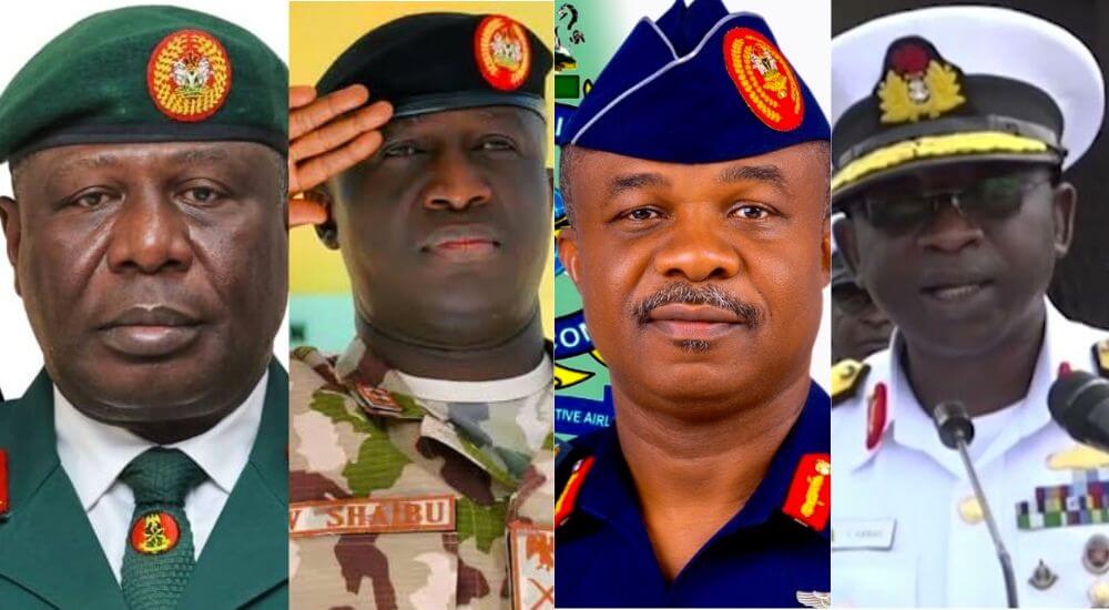 Profile Of New Service Chiefs Appointed By President Tinubu