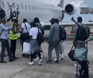 W’Cup Qualifier: Benin Rep Squad Arrives Nigeria As Technical Issue Delays Eagles’ Return From South Africa
