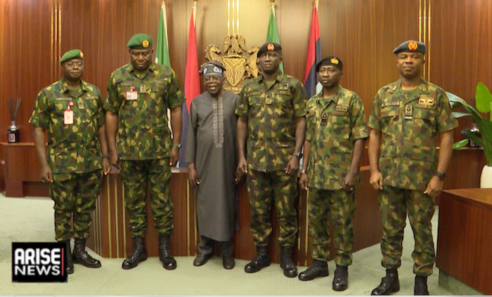 Tinubu Hosts New Service Chiefs At Presidential Villa Ahead Of Senate Confirmation, Swearing-In – Arise News