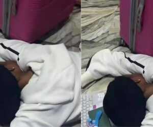 Lady dozes off during Hallelujah Challenge after dressing up for her relocation miracle