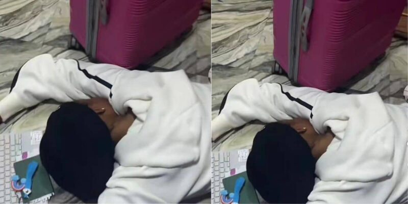 Lady dozes off during Hallelujah Challenge after dressing up for her relocation miracle