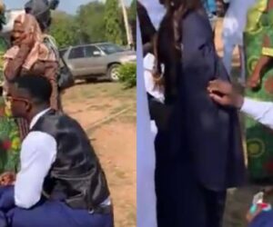 Heartbroken man left kneeling as girlfriend refuses to turn back during proposal