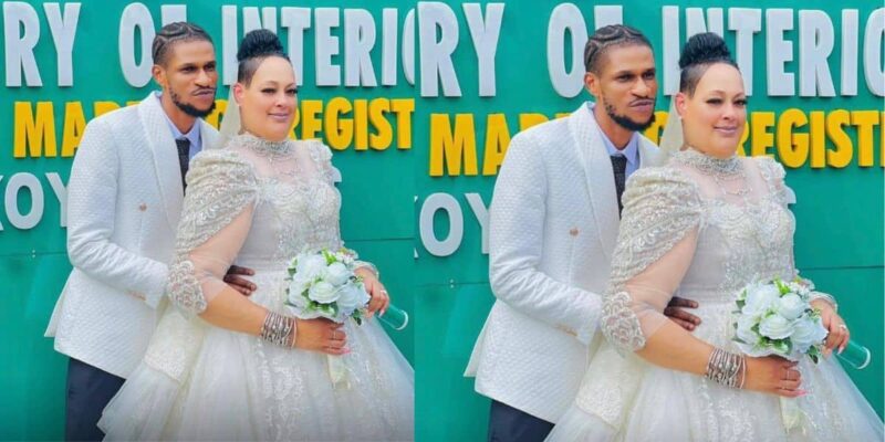 “He’s not going anywhere” – American woman celebrate 2 months wedding with her Nigerian husband