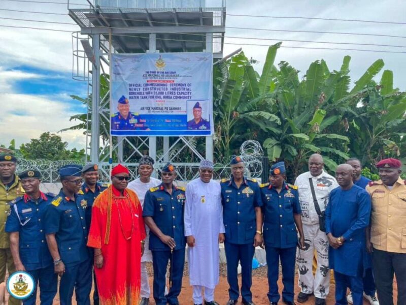 NAF Donates Borehole, Overhead Water Tank To Edo Community
