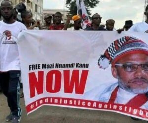 #FreeNnamdiKanuNow: Protest halts court activities