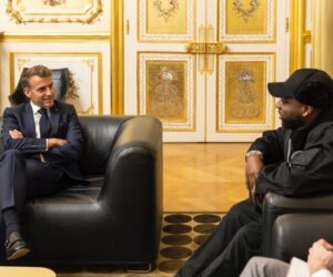 Davido, Friends Meet French President Macron