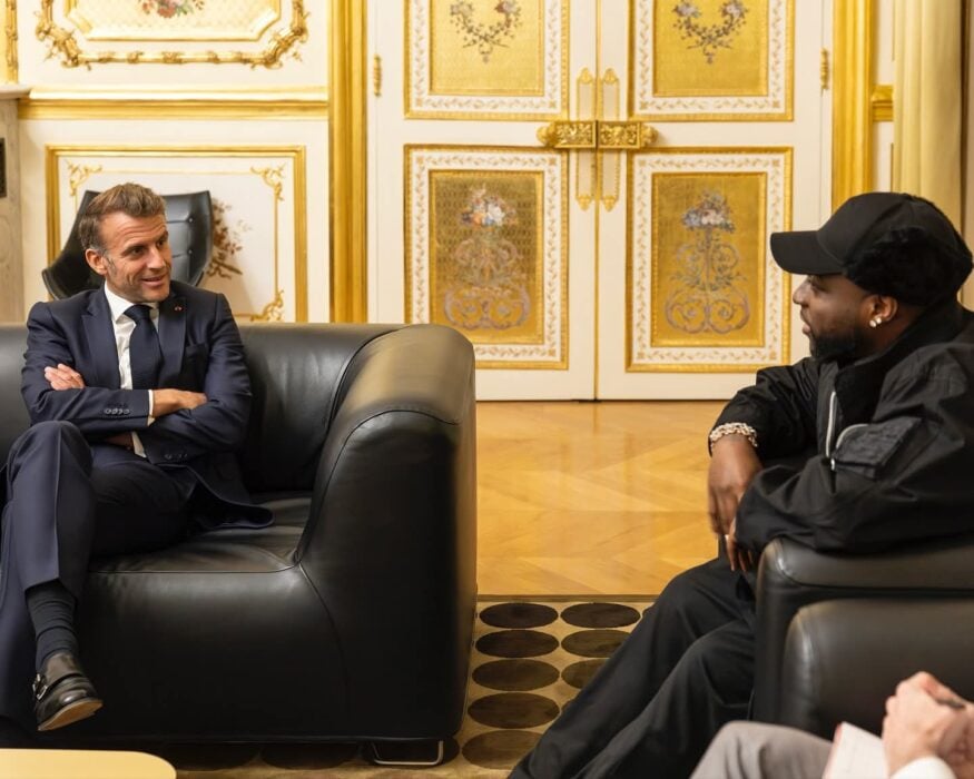 Davido, Friends Meet French President Macron