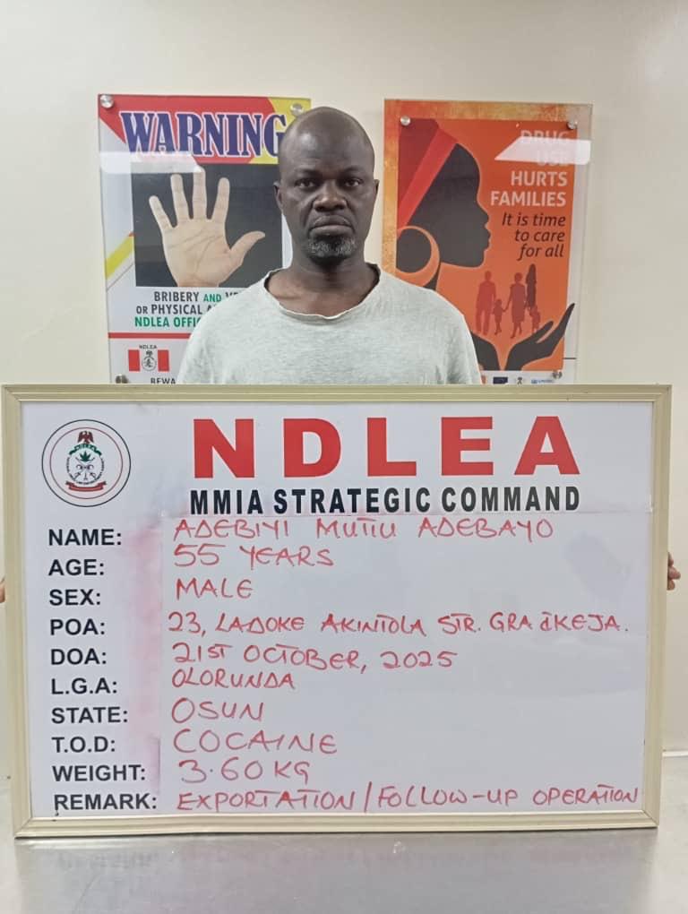NDLEA uncovers UK-bound cocaine in cream containers