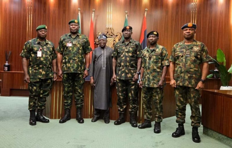 Tinubu Meets New CDS, Service Chiefs