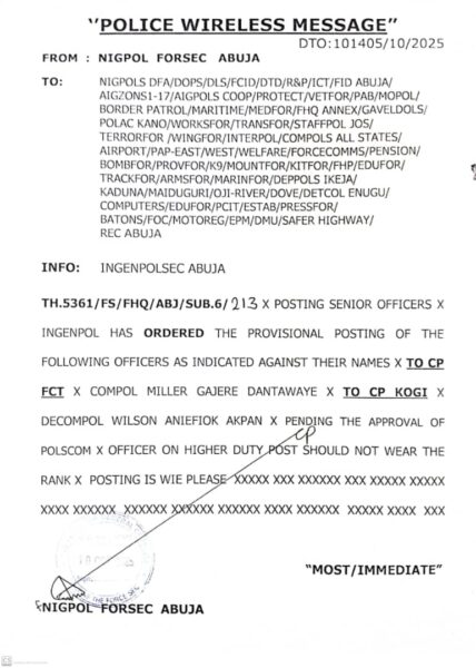BREAKING: IGP Egbetokun Removes FCT Police Commissioner Adewale After Sowore’s Call For His Removal, Posts Dantawaye To Abuja, Akpan To Kogi