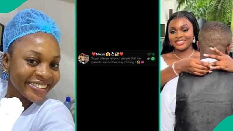Lady Shares Message She Received from Partner Shortly Before their Wedding, Screenshot Goes Viral