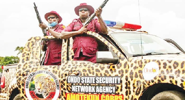Ondo Amotekun arrests 10 suspects, suspends three officers