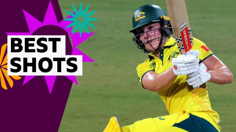Women’s Cricket World Cup: Australia v England – Best shots from Annabel Sutherland’s innings