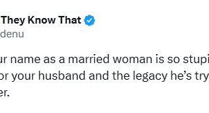 Hyphenating your name as a married woman is stupid and shows a lack of respect for your husband