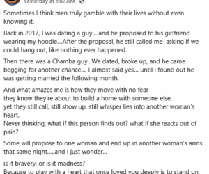 He said he did it out of pity because she is a sickle cell patient and will d!e soon