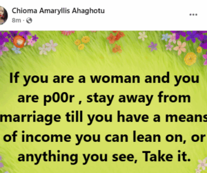If you are poor, stay away from marriage